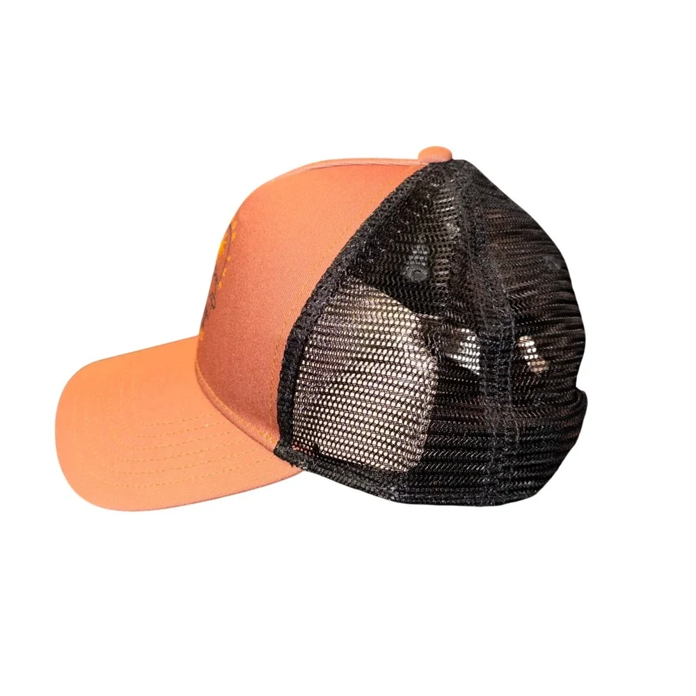 prAna Trucker Hat Unisex OSFM Orange New Born From The Experience Mesh Back